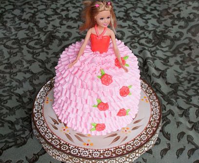 Торт «Розовая Барби»